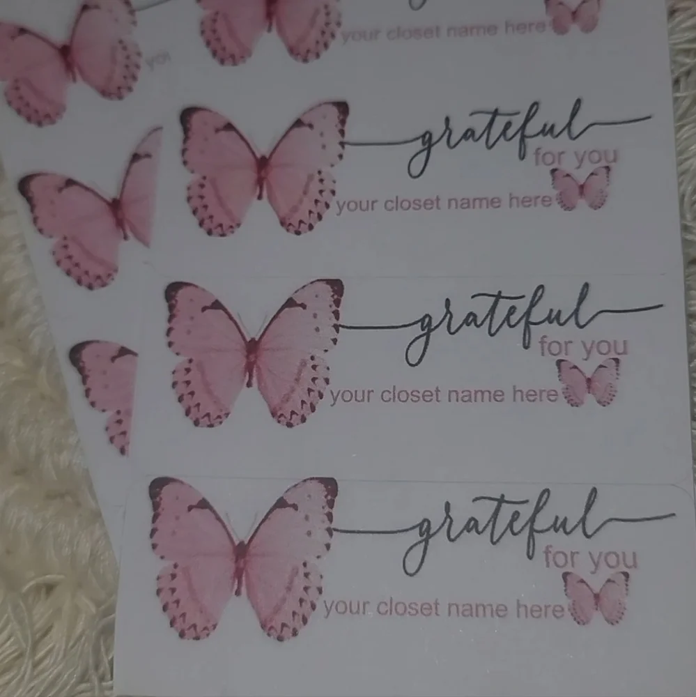 60 Butterfly name sticker